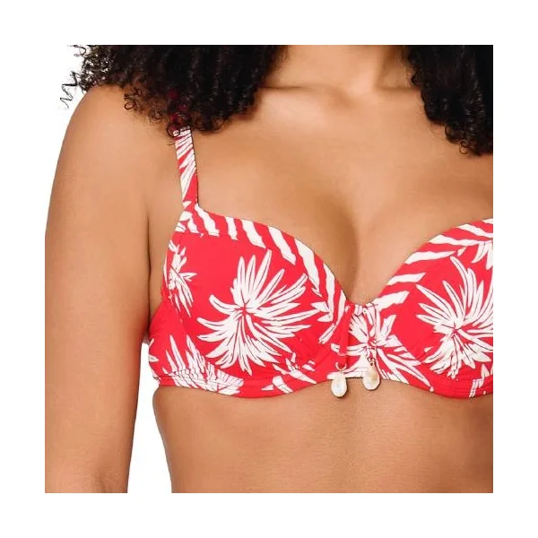 Plage de LingaDore Fresh Flowers rouge haut de bikini préformé