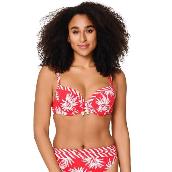 Plage de LingaDore Fresh Flowers rouge slip de bikini