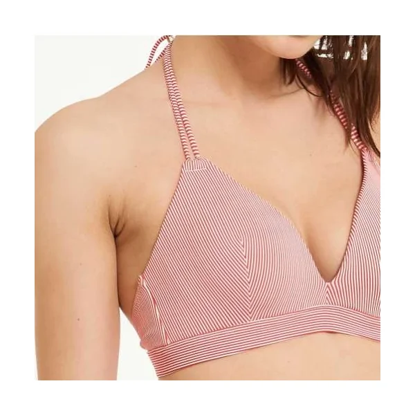 Plage de LingaDore Iris rouge/blanc haut de bikini préformé