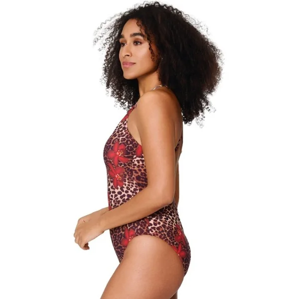 Plage de LingaDore Leopard Flower rouge maillot de bain