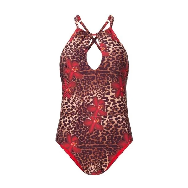 Plage de LingaDore Leopard Flower rouge maillot de bain