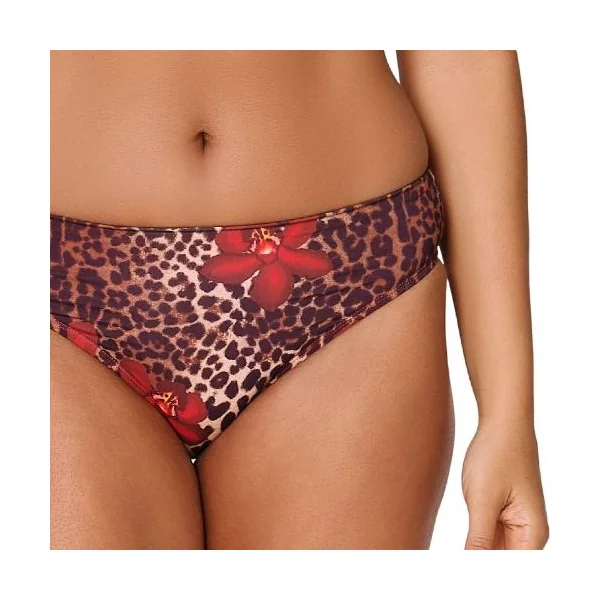Plage de LingaDore Leopard Flower rouge slip de bikini