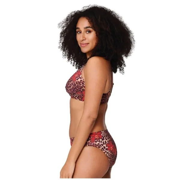 Plage de LingaDore Leopard Flower rouge slip de bikini