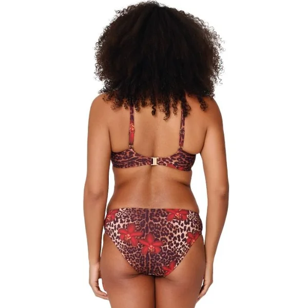 Plage de LingaDore Leopard Flower rouge slip de bikini