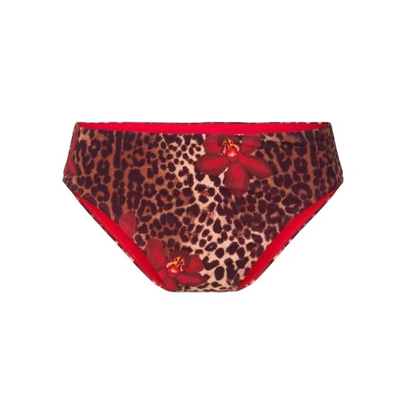 Plage de LingaDore Leopard Flower rouge slip de bikini