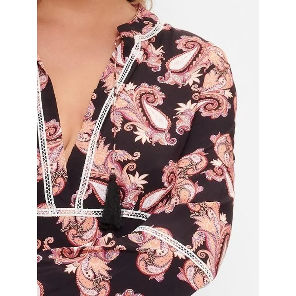 Plage de LingaDore Paisley Love noir/print tunique