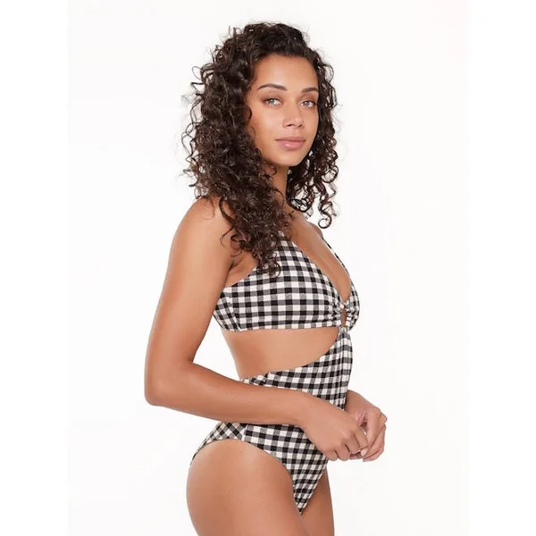 Plage de LingaDore Square Print noir/blanc maillot de bain
