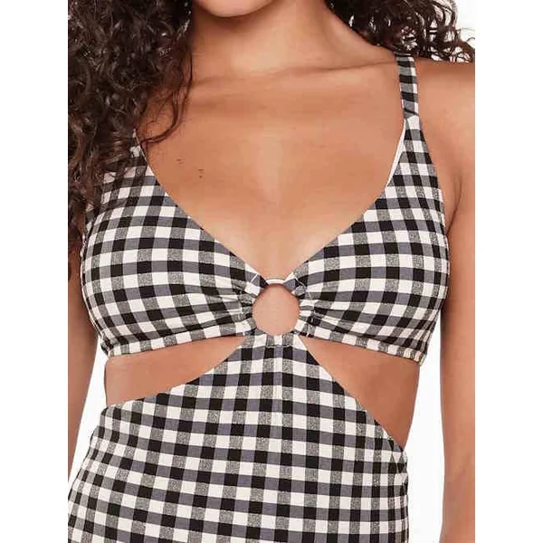 Plage de LingaDore Square Print noir/blanc maillot de bain