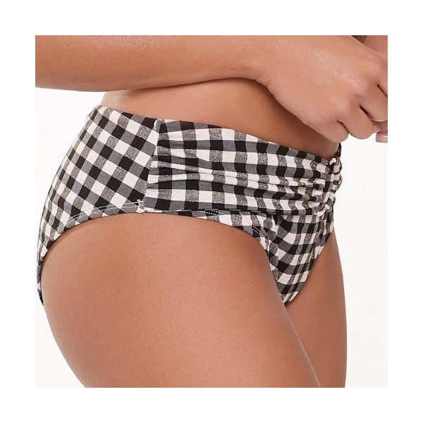 Plage de LingaDore Square Print noir/blanc slip de bikini