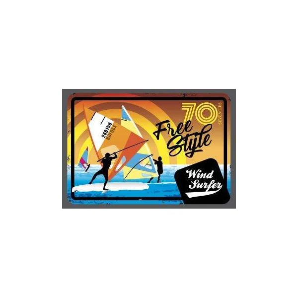 PLAQUE METAL DECORATIVE FREESTYLE WINDSURF