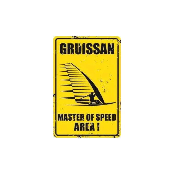 PLAQUE METAL DECORATIVE GRUISSAN MASTER OF SPEED