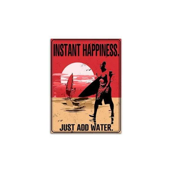 PLAQUE METAL DECORATIVE INSTANT HAPPINESS
