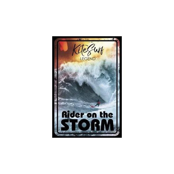 PLAQUE METAL DECORATIVE KITESURF LEGEND