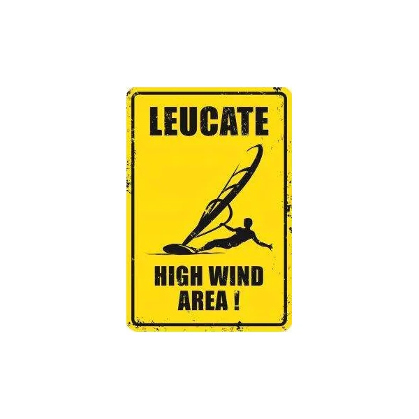 PLAQUE METAL DECORATIVE LEUCATE WINDSURF