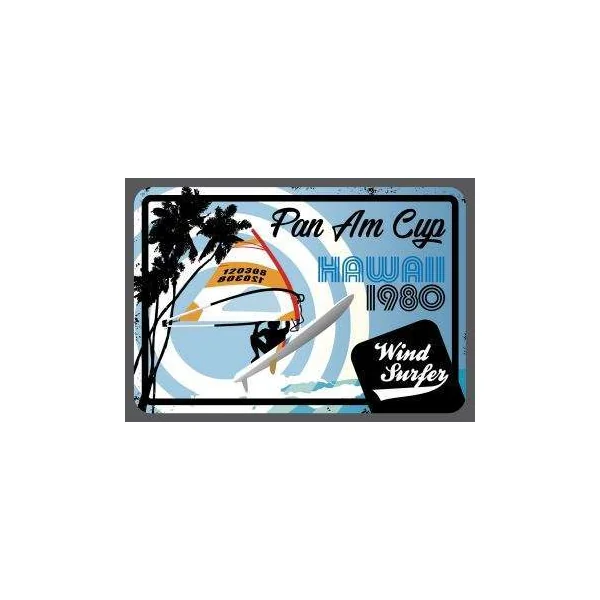 PLAQUE METAL DECORATIVE PAN AM