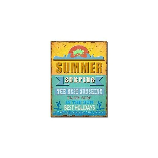 PLAQUE METAL DECORATIVE SUMMER