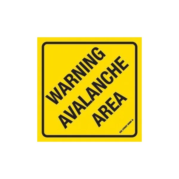 PLAQUE METAL DECORATIVE WARNING AVALANCHE