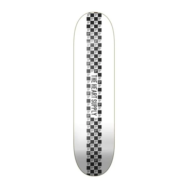 Plateau de skate HEART SUPPLY Check Stripe Blanc 8.0