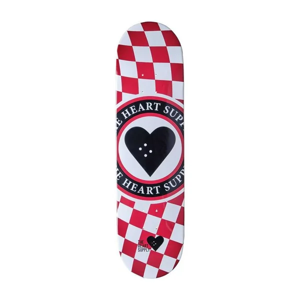 Plateau de skate HEART SUPPLY Insignia Check Rouge 8.25