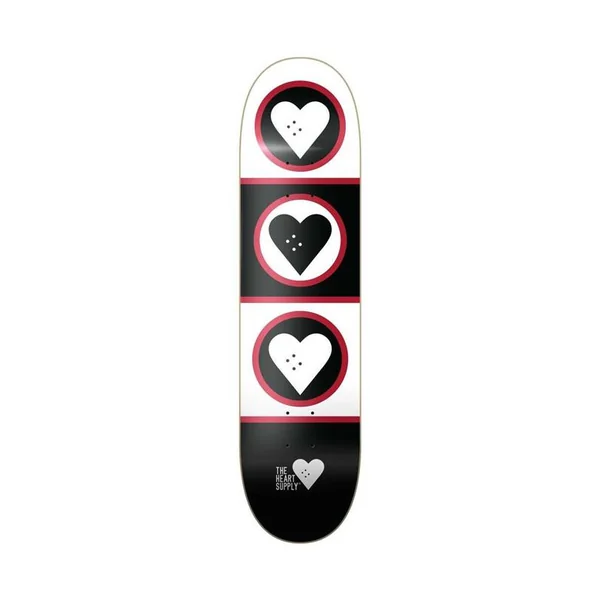 Plateau de skate HEART SUPPLY Squad Noir/Blanc 8.5