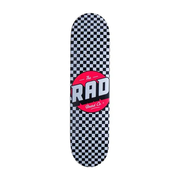 Plateau de skate RAD Checker Noir/Blanc 8.25