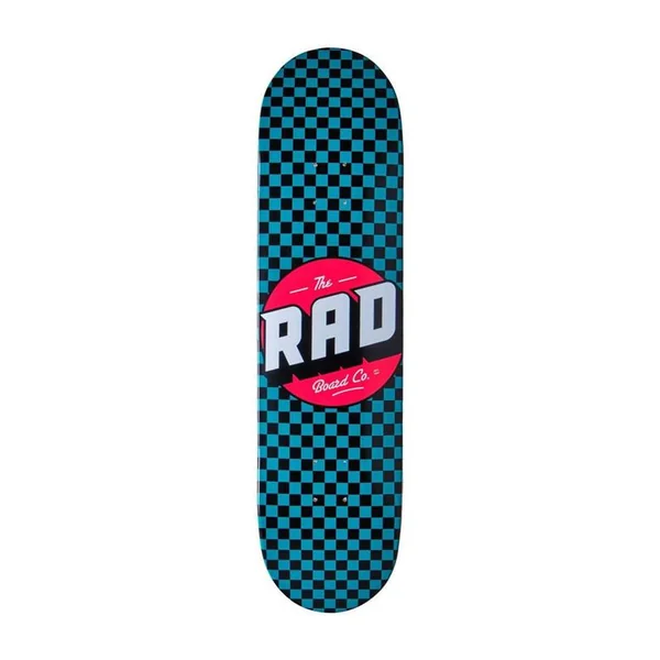 Plateau de skate RAD Checker Noir/Bleu-vert 7.75