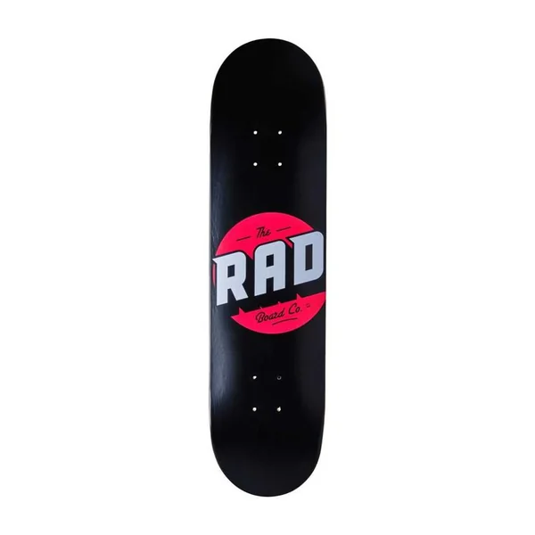 Plateau de skate RAD Solid Logo Noir/Rouge 7.75