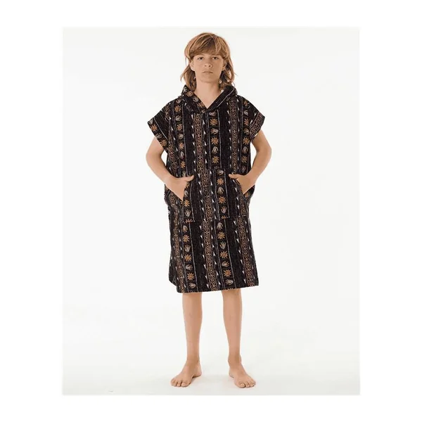 Poncho junior RIPCURL Printed Hooded Towel - Boy Black/Purple