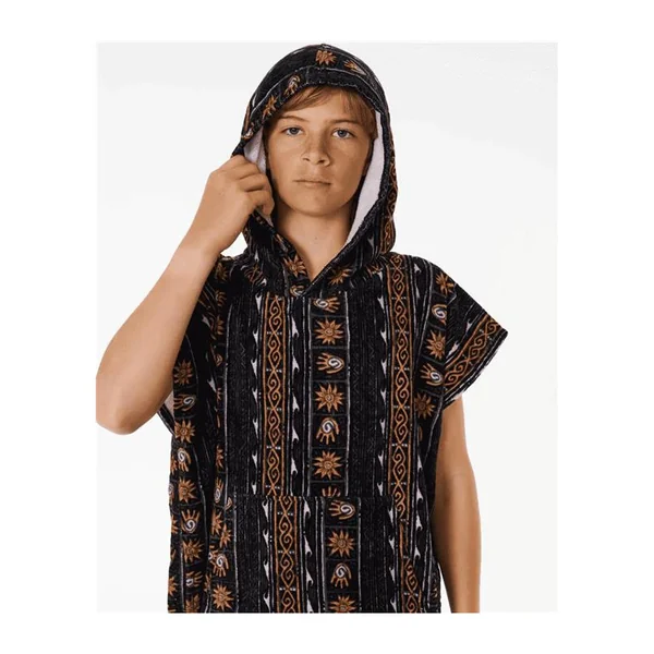 Poncho junior RIPCURL Printed Hooded Towel - Boy Black/Purple