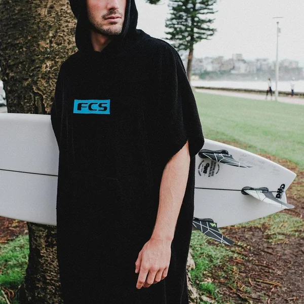 Poncho Surf Fcs Towel Black
