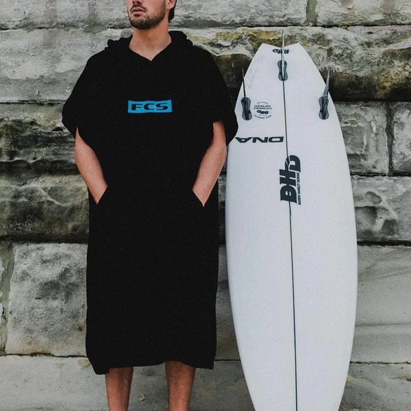 Poncho Surf Fcs Towel Black