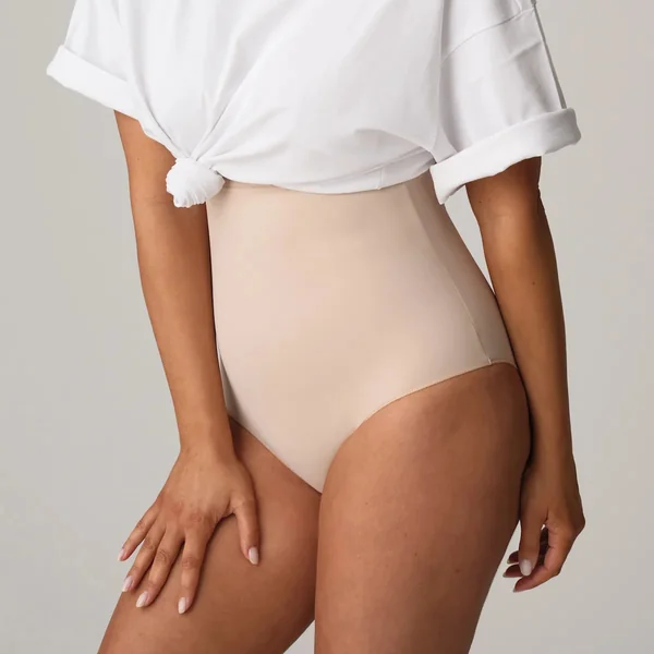 PrimaDonna - Slip Taille Haute Gainant Café Latté 5XL Perle