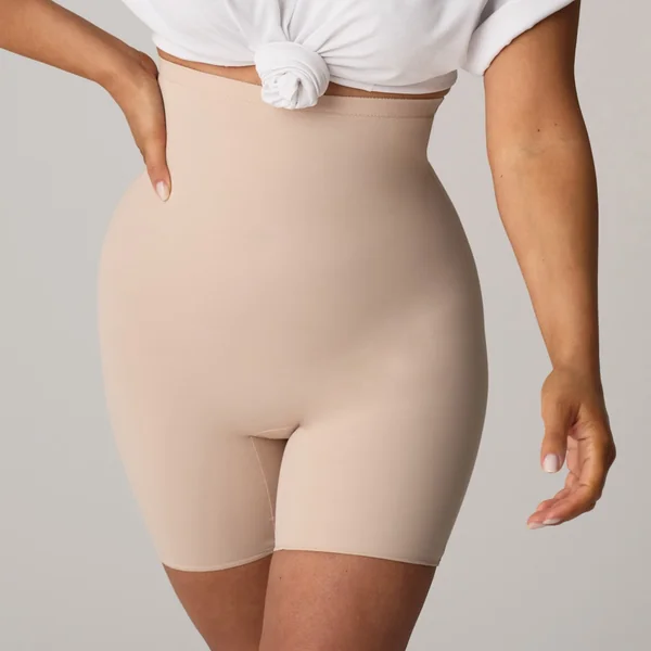 PrimaDonna - Slip Taille Haute Gainant Café Latté Large Perle