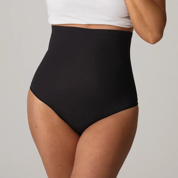 PrimaDonna - Slip Taille Haute Gainant Charbon Small Perle
