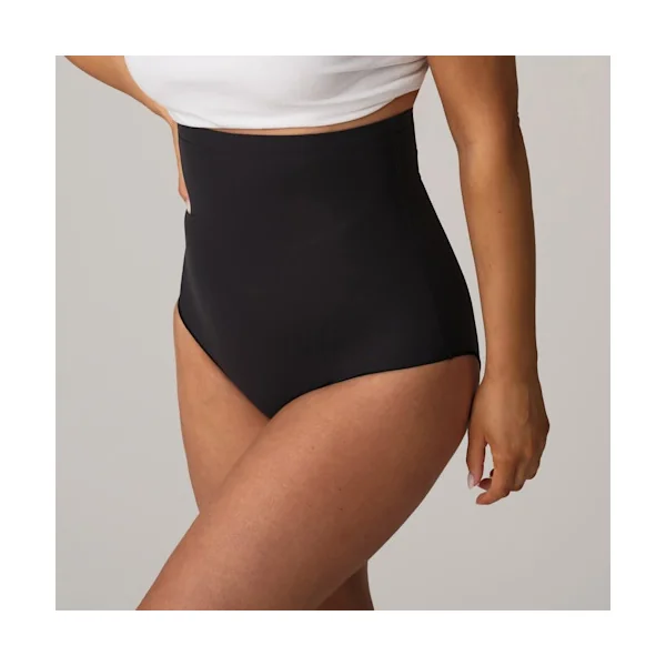 PrimaDonna - Slip Taille Haute Gainant Charbon Small Perle