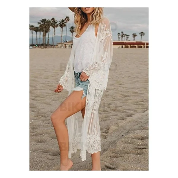 Robe de plage transparente noire