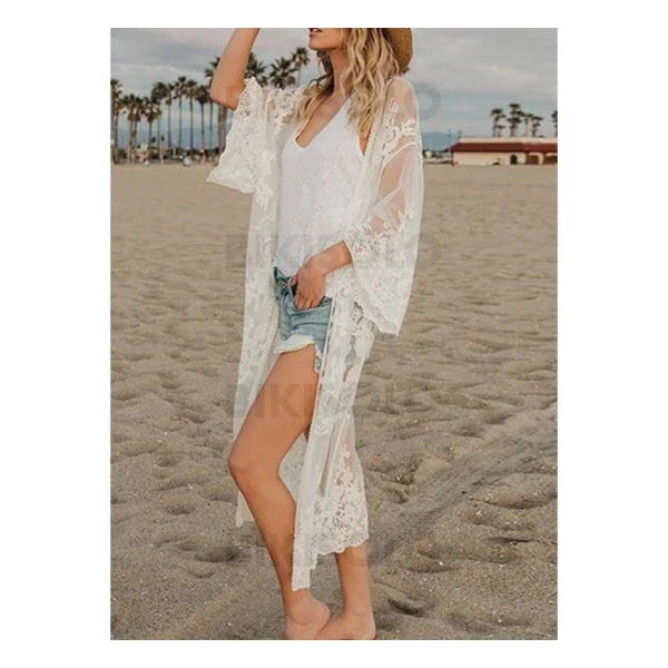 Robe de plage transparente noire