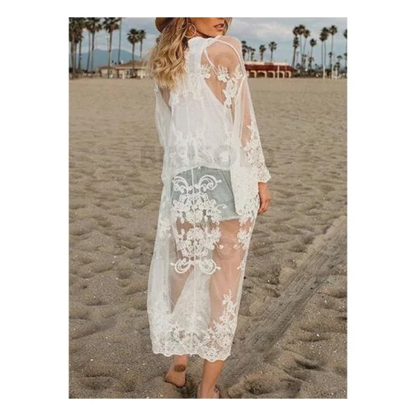 Robe de plage transparente noire