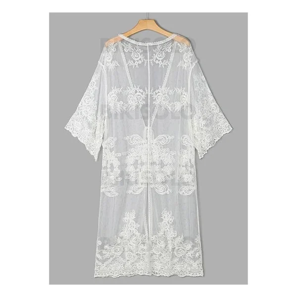 Robe de plage transparente noire