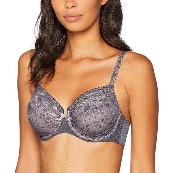 Rosa Faia - Soutien-gorge 3 parties maintien ferme 42 (95) G Anthracite Fleur