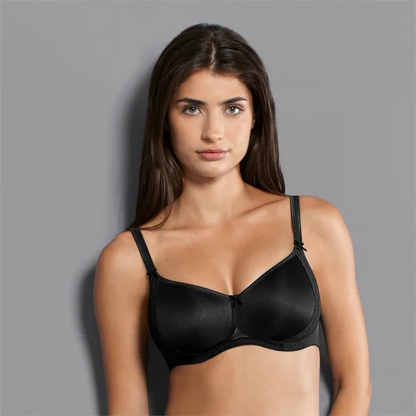 Rosa Faia - Soutien-gorge coussiné sans armature maintien ferme 32 (70) B Noir Lace Rose