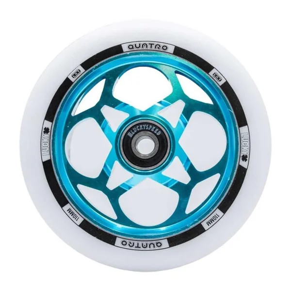 Roue trottinette LUCKY Quatro Bleu-vert 110mm