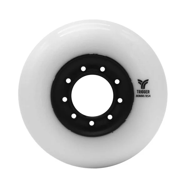 Roues rollers TRIGGER Cloud Pro 85A Blanc x8 80 mm