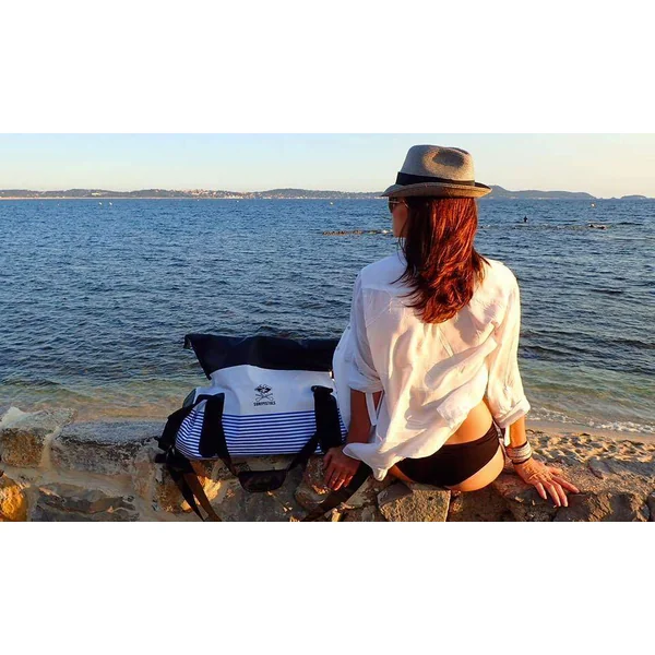 SAC EXPEDITION ETANCHE DRY DUFFLE BAG MARINIERE WHITE 30L