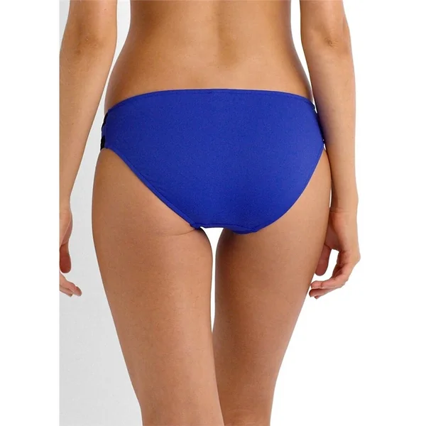 Seafolly - Culotte de bikini taille basse Bleu et Noir 10