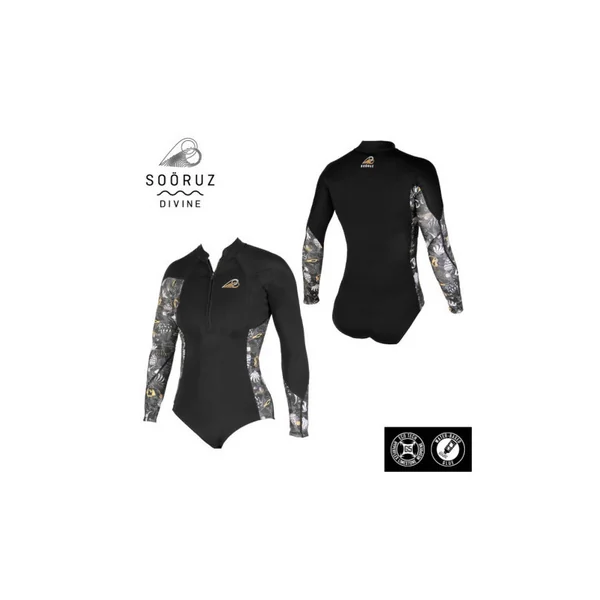 Shorty manches longues femme SOORUZ Divine 1/1 Mini Zip black S