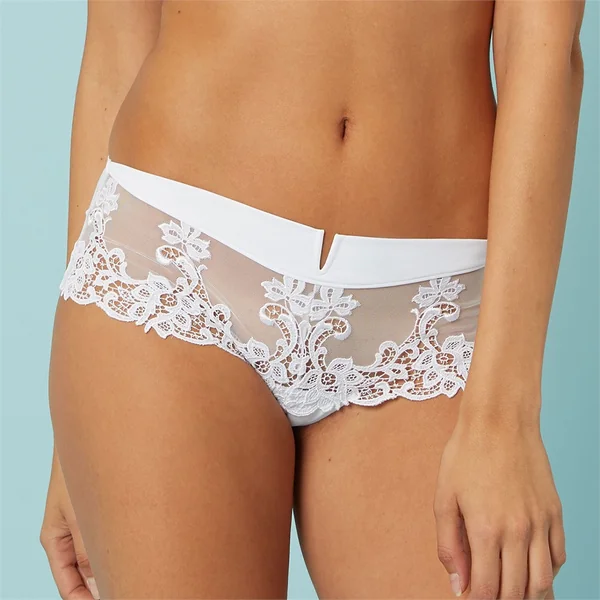 Simone Pérèle - Culotte Shorty Blanc L/3 Saga