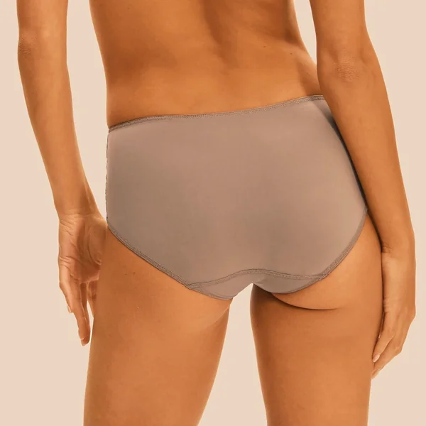 Simone Pérèle - Culotte taille haute avec dentelle Preppy Nude L/3 Caresse