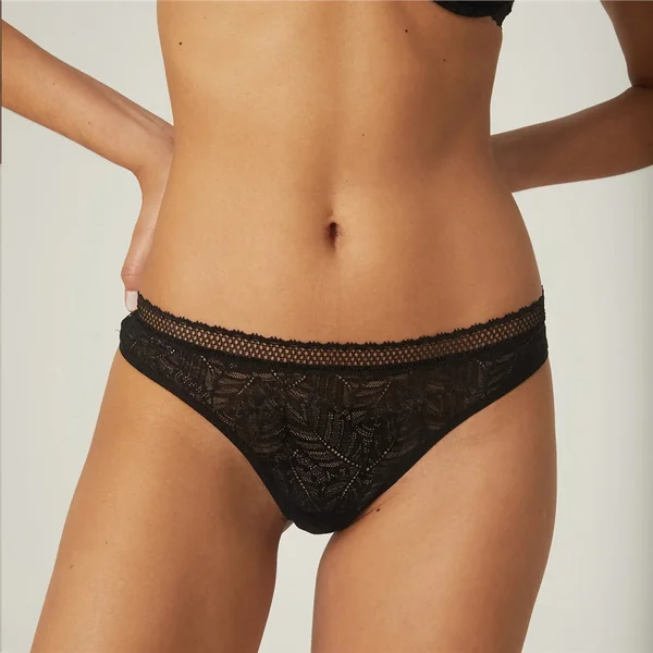 Simone Pérèle - Culotte tanga en dentelle Noir M/2 Comète