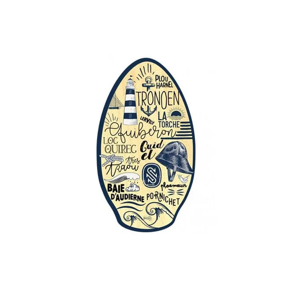 Skimboard ONE Wood Bretagne 41 Marine/Aqua
